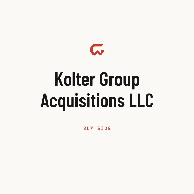 Buy side: Kolter Group Acquisitions LLC