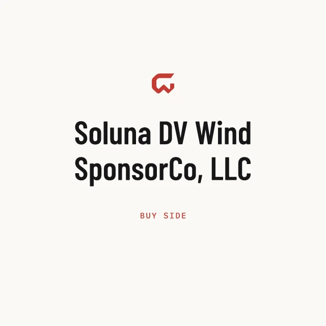 Buy side: Soluna DV Wind SponsorCo, LLC