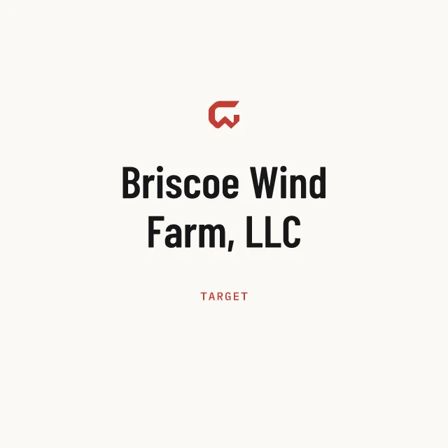 Target: Briscoe Wind Farm, LLC