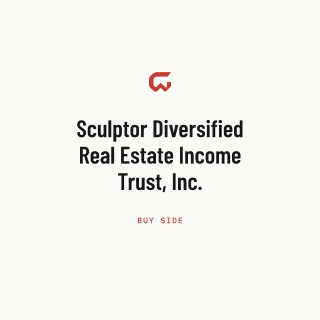 Buy side: Sculptor Diversified Real Estate Income Trust, Inc.