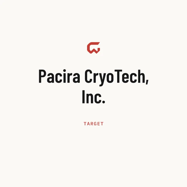 Target: Pacira CryoTech, Inc.