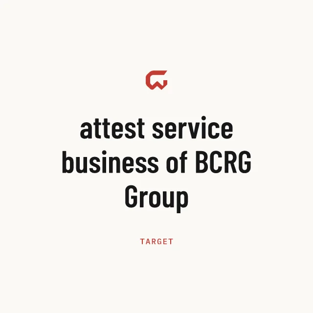 Target: attest service business of BCRG Group
