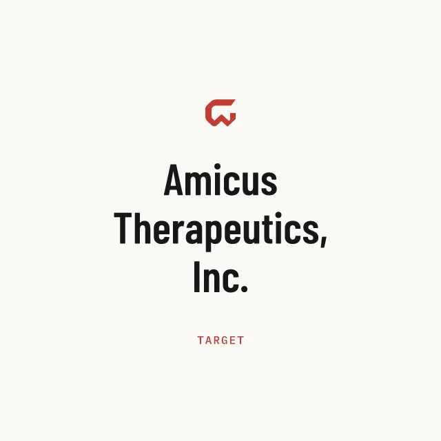 Target: Amicus Therapeutics, Inc.