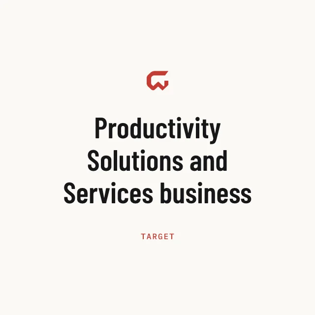 Target: Productivity Solutions and Services business