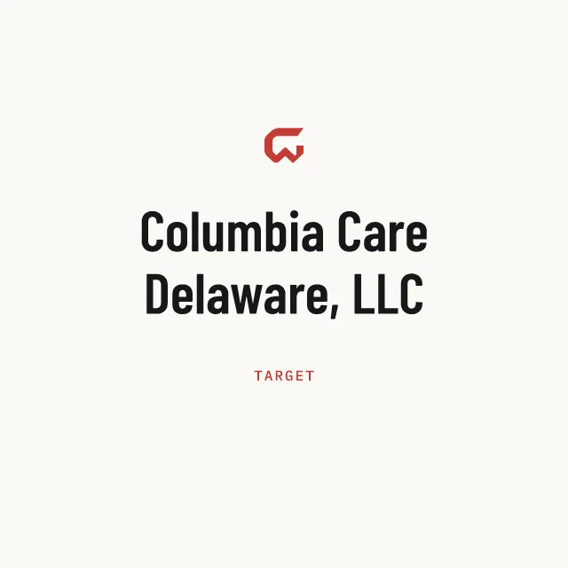 Target: Columbia Care Delaware, LLC