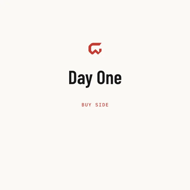Buy side: Day One