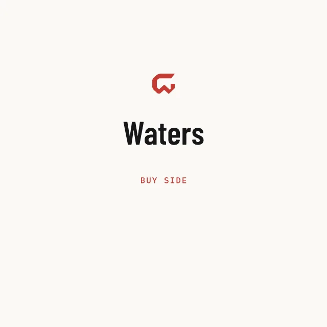Buy side: Waters
