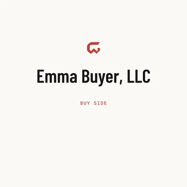 Buy side: Emma Buyer, LLC