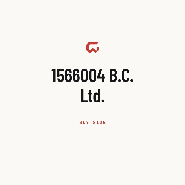 Buy side: 1566004 B.C. Ltd.