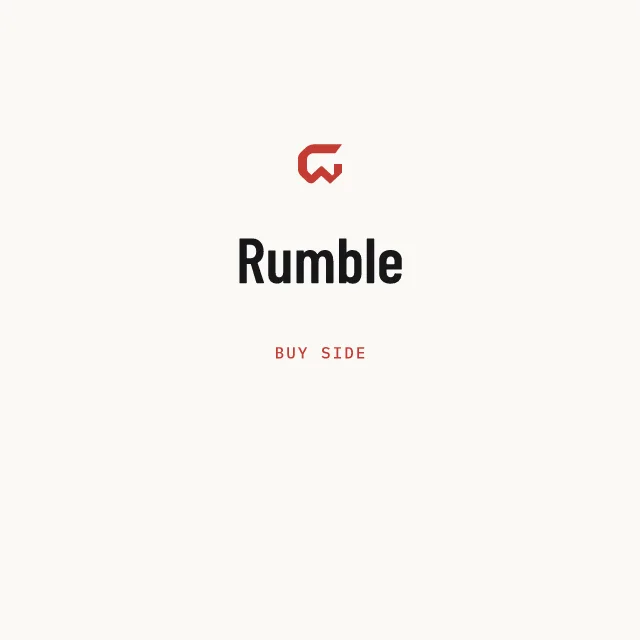 Buy side: Rumble