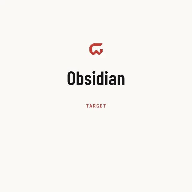 Target: Obsidian