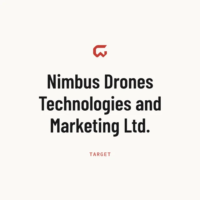 Target: Nimbus Drones Technologies and Marketing Ltd.