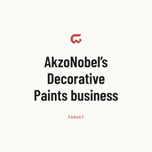Target: AkzoNobel’s Decorative Paints business
