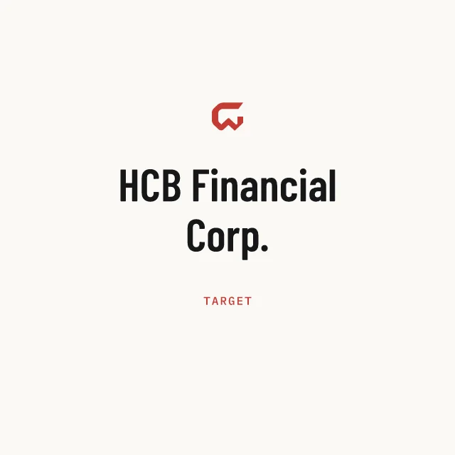 Target: HCB Financial Corp.
