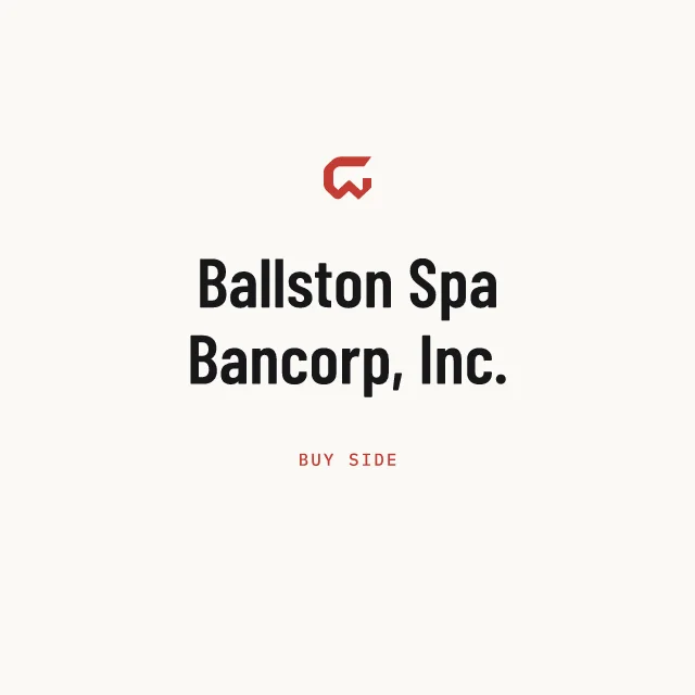 Buy side: Ballston Spa Bancorp, Inc.