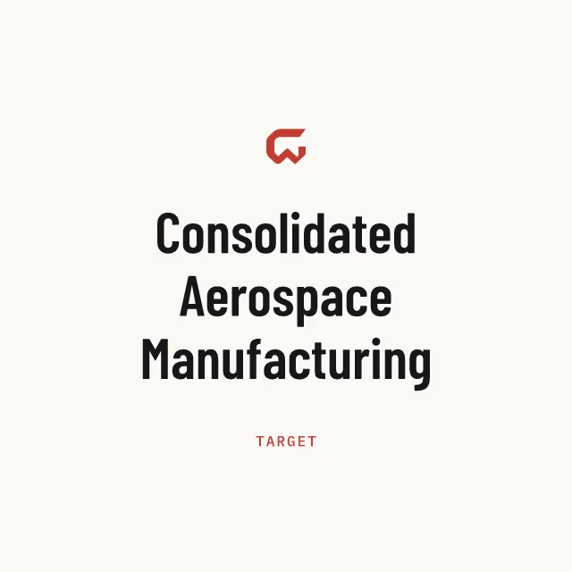 Target: Consolidated Aerospace Manufacturing