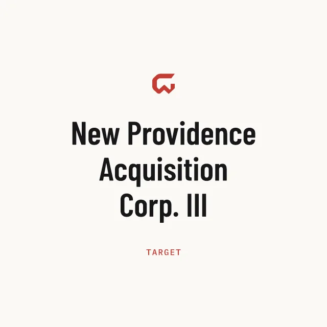 Target: New Providence Acquisition Corp. III