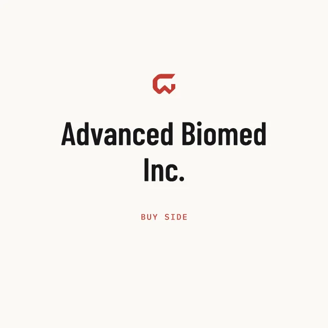 Buy side: Advanced Biomed Inc.