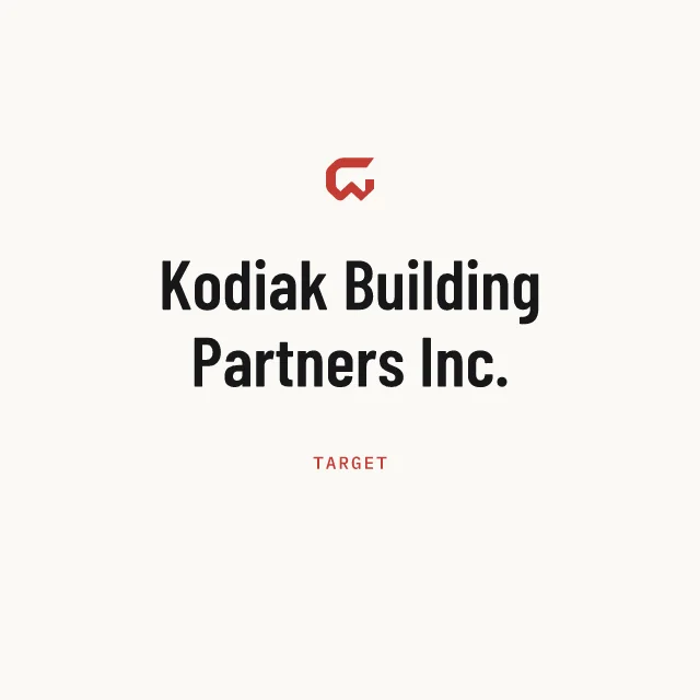 Target: Kodiak Building Partners Inc.
