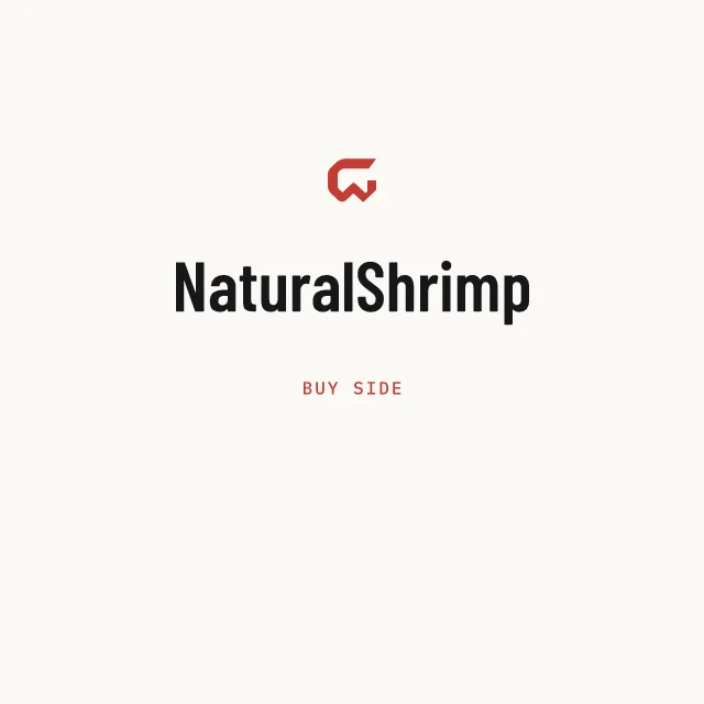 Buy side: NaturalShrimp
