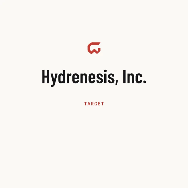 Target: Hydrenesis, Inc.