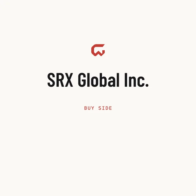 Buy side: SRX Global Inc.