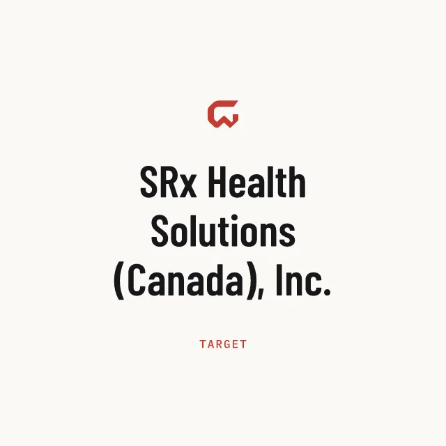 Target: SRx Health Solutions (Canada), Inc.