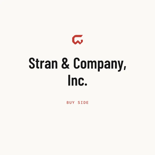 Buy side: Stran & Company, Inc.