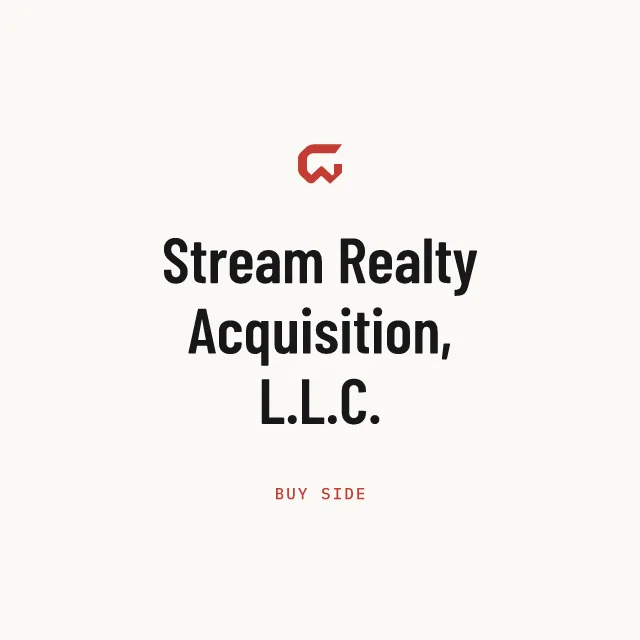 Buy side: Stream Realty Acquisition, L.L.C.