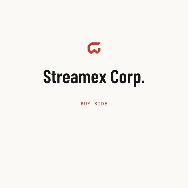 Buy side: Streamex Corp.