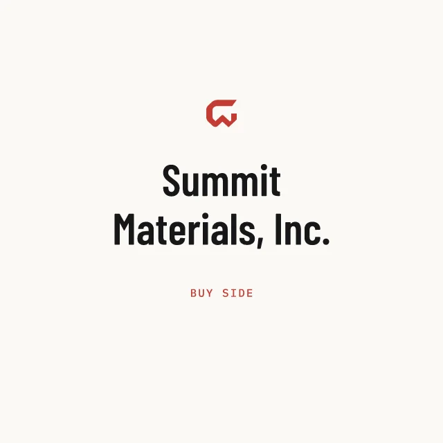 Buy side: Summit Materials, Inc.