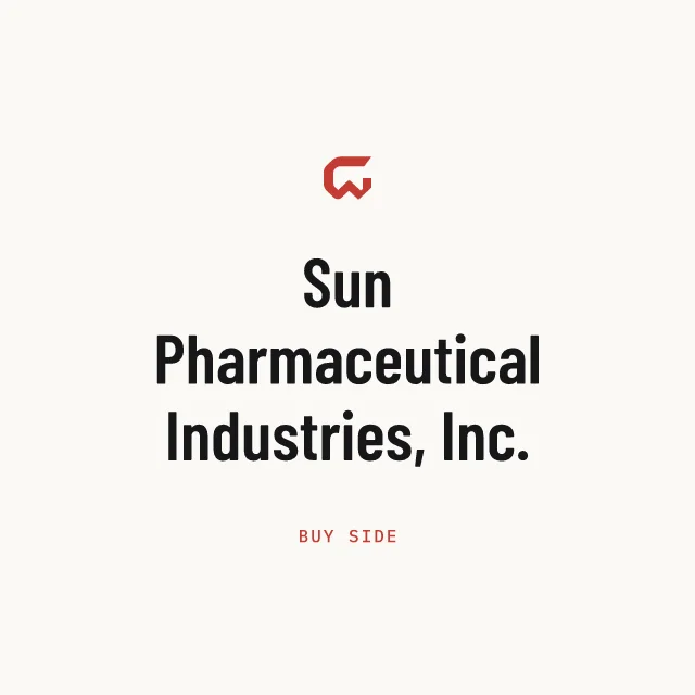 Buy side: Sun Pharmaceutical Industries, Inc.