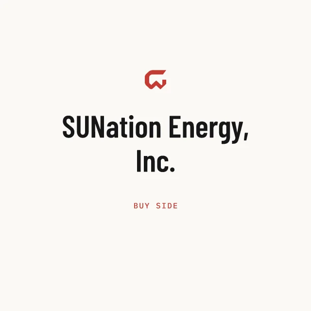Buy side: SUNation Energy, Inc.