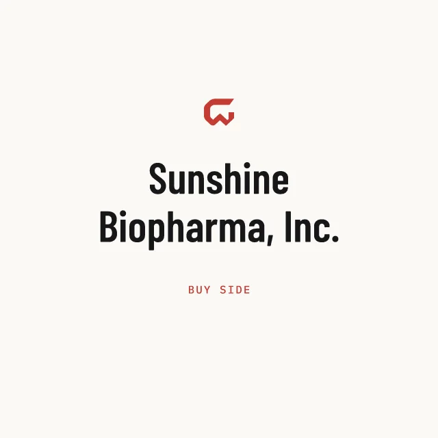 Buy side: Sunshine Biopharma, Inc.
