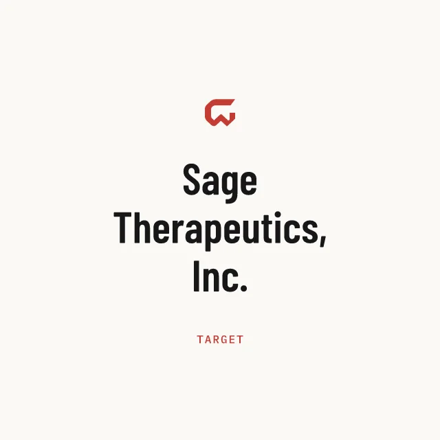 Target: Sage Therapeutics, Inc.