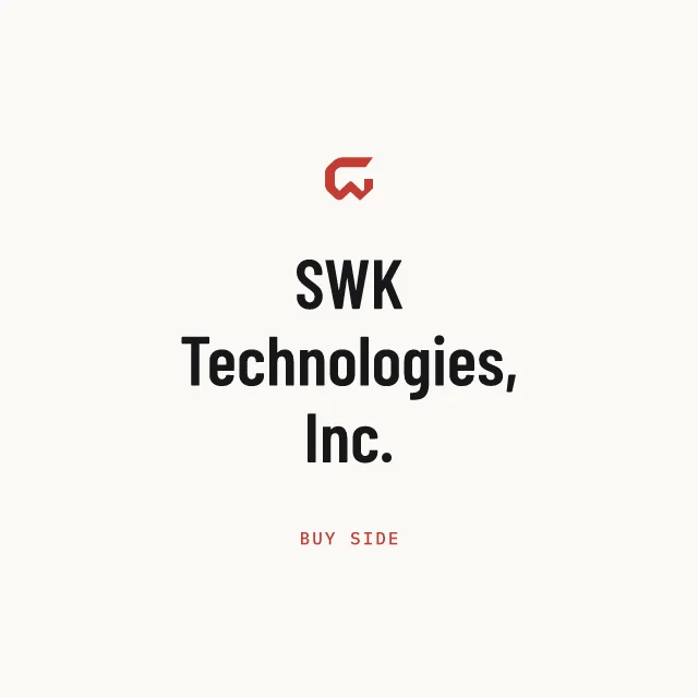Buy side: SWK Technologies, Inc.