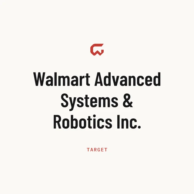 Target: Walmart Advanced Systems & Robotics Inc.