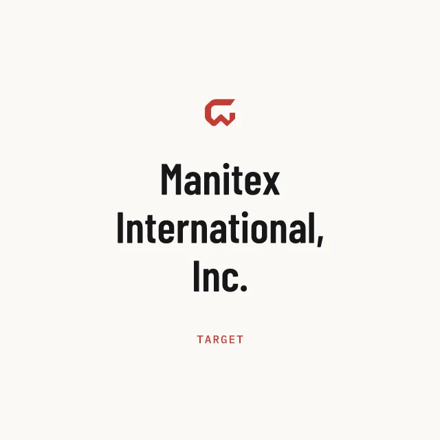 Target: Manitex International, Inc.