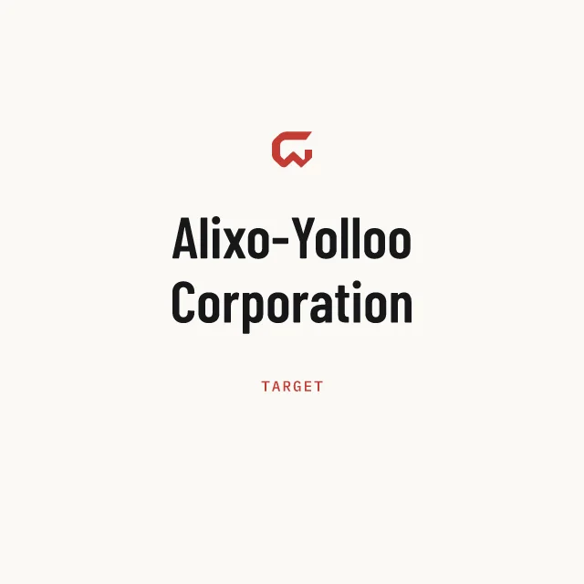 Target: Alixo-Yolloo Corporation