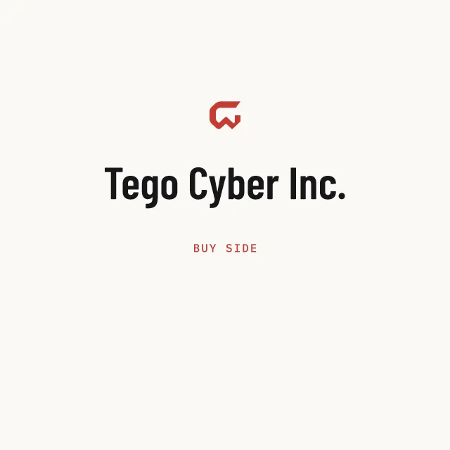 Buy side: Tego Cyber Inc.