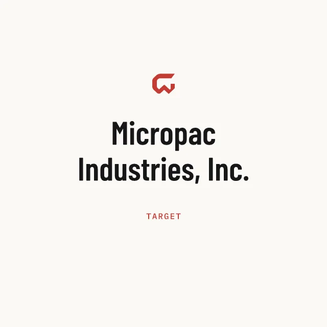 Target: Micropac Industries, Inc.