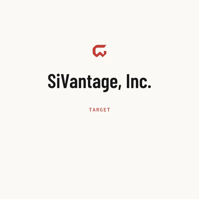 Target: SiVantage, Inc.