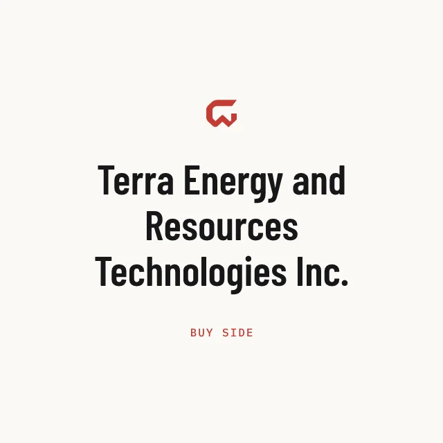 Buy side: Terra Energy and Resources Technologies Inc.