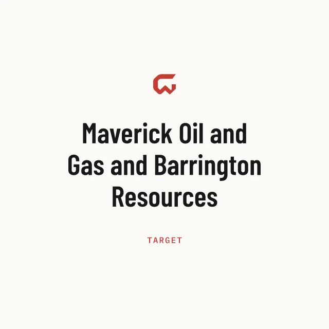 Target: Maverick Oil and Gas and Barrington Resources