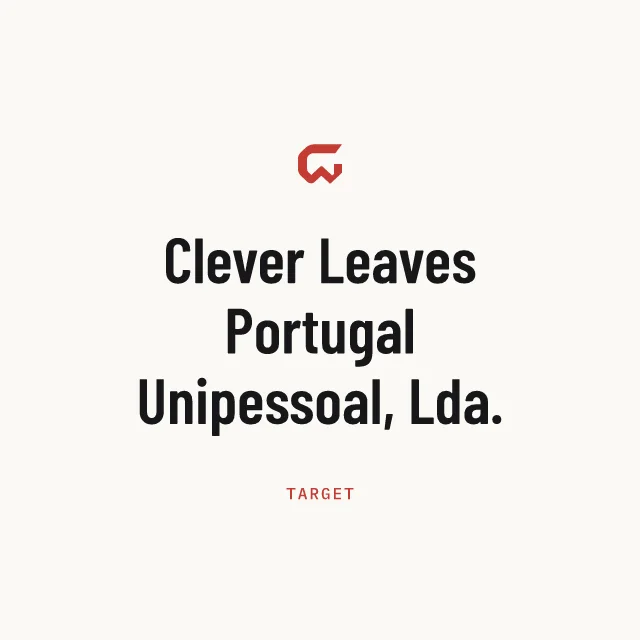 Target: Clever Leaves Portugal Unipessoal, Lda.
