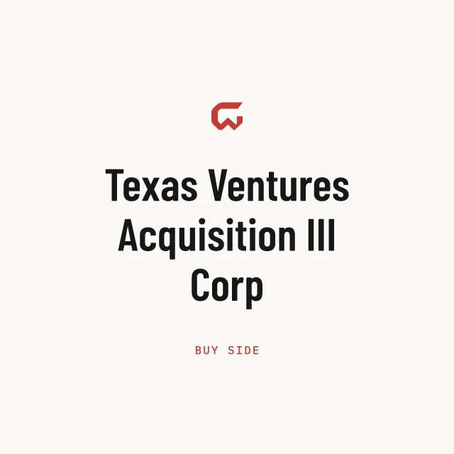 Buy side: Texas Ventures Acquisition III Corp