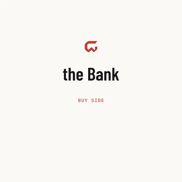 Buy side: the Bank