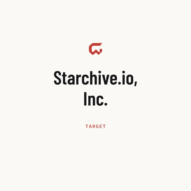 Target: Starchive.io, Inc.