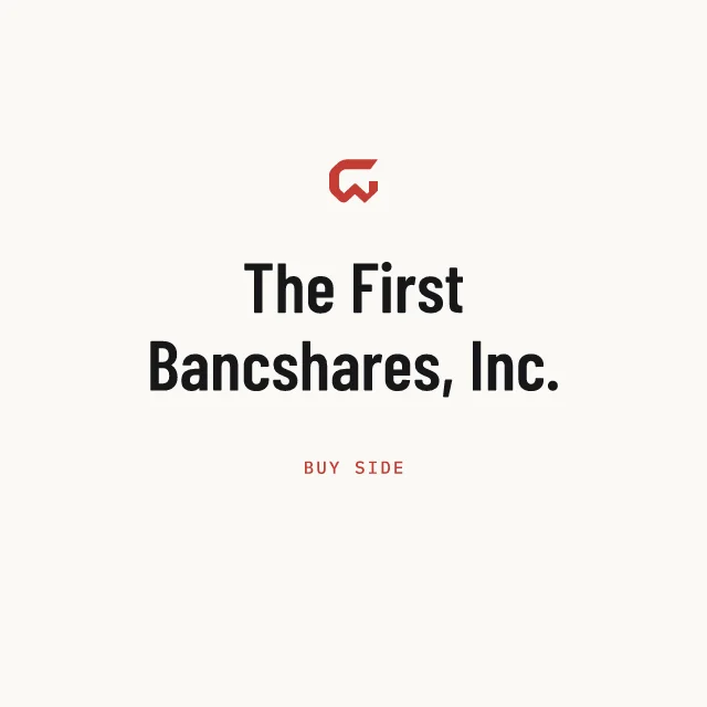 Buy side: The First Bancshares, Inc.