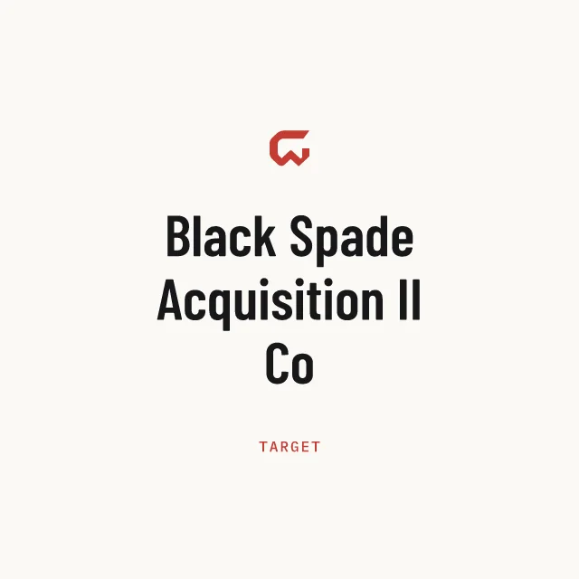 Target: Black Spade Acquisition II Co